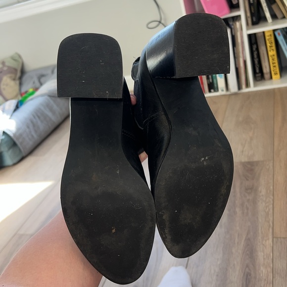 BP Black Leather Ankle Boots SIZE 10 - Picture 5 of 6